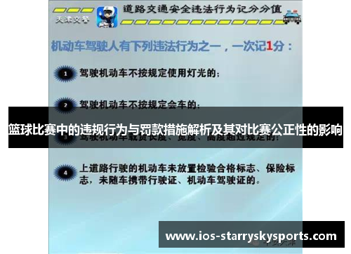 篮球比赛中的违规行为与罚款措施解析及其对比赛公正性的影响