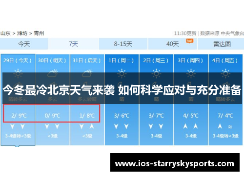 今冬最冷北京天气来袭 如何科学应对与充分准备